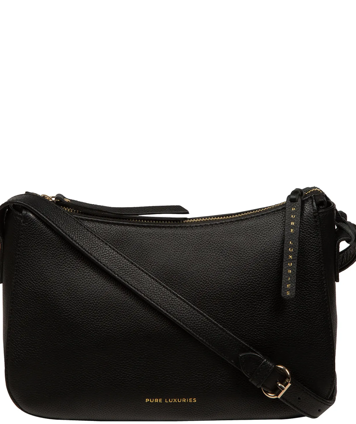 Caldecote' Black Leather Cross Body Bag