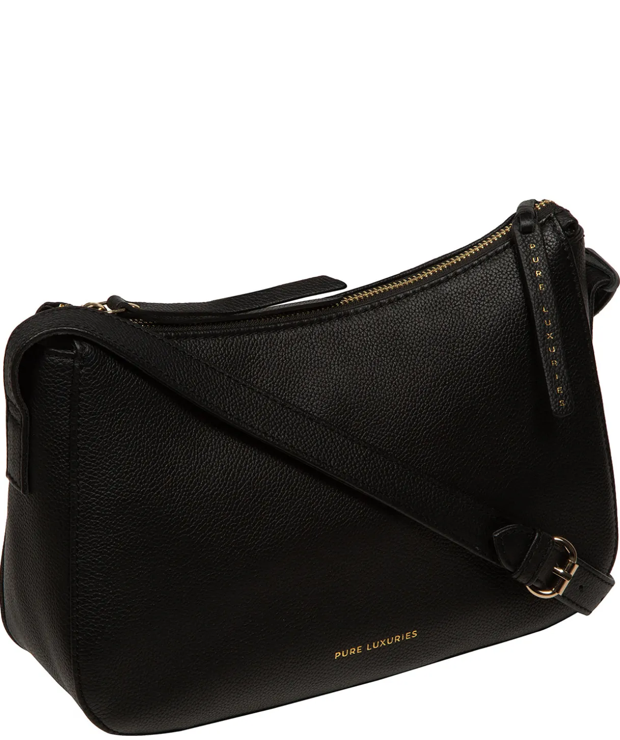 Caldecote' Black Leather Cross Body Bag