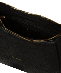 Calista' Black Leather Grab Bag