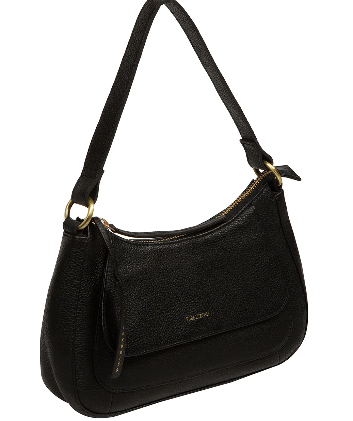 Calista' Black Leather Grab Bag