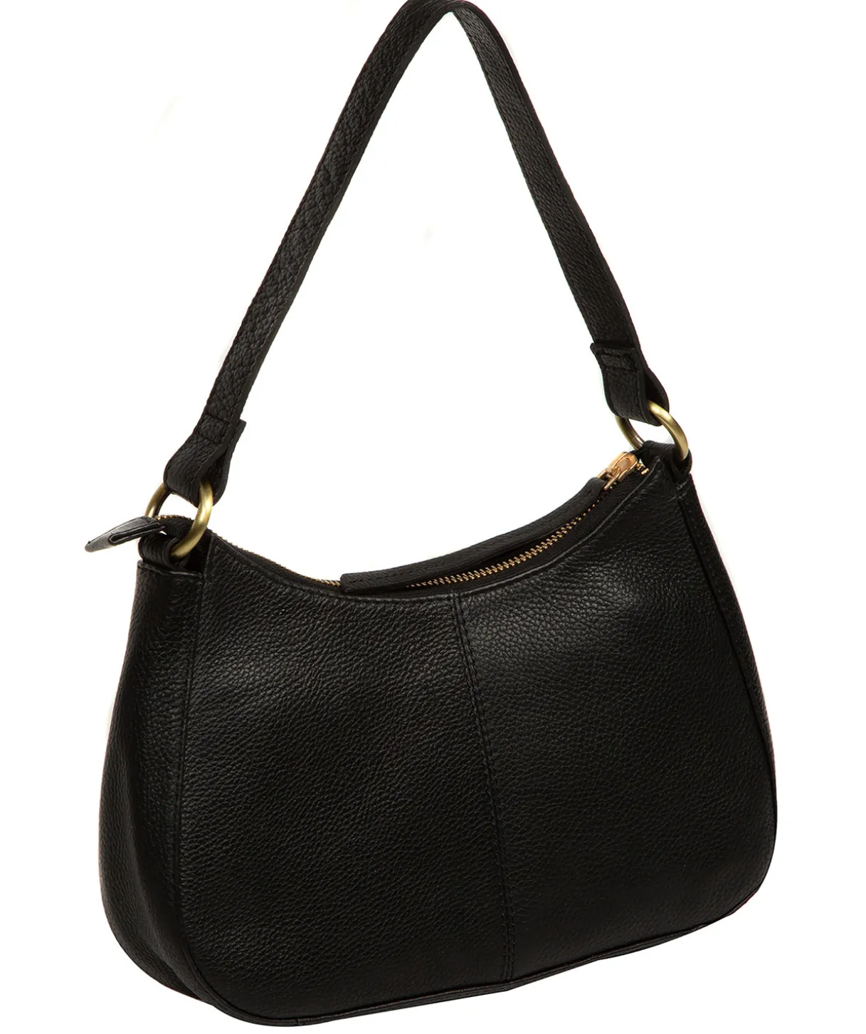 Calista' Black Leather Grab Bag