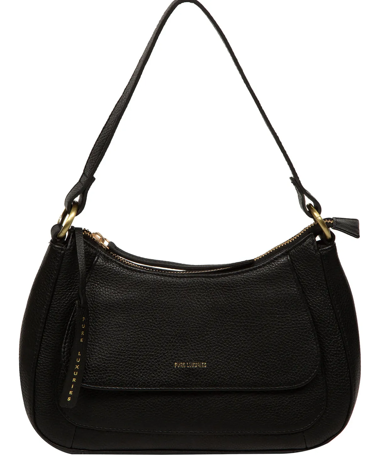 Calista' Black Leather Grab Bag