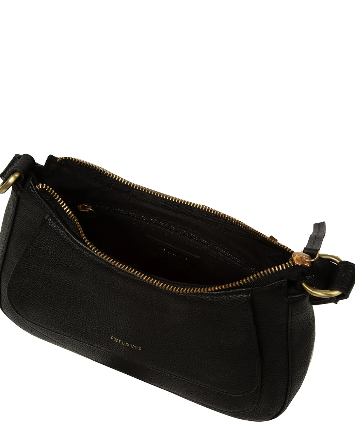Calista' Black Leather Grab Bag