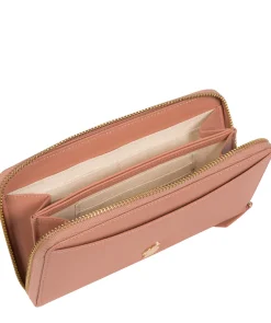 Candy' Misty Rose Leather Zip-Round Purse