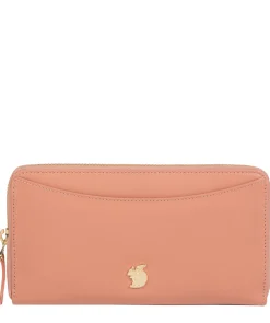 Candy' Misty Rose Leather Zip-Round Purse