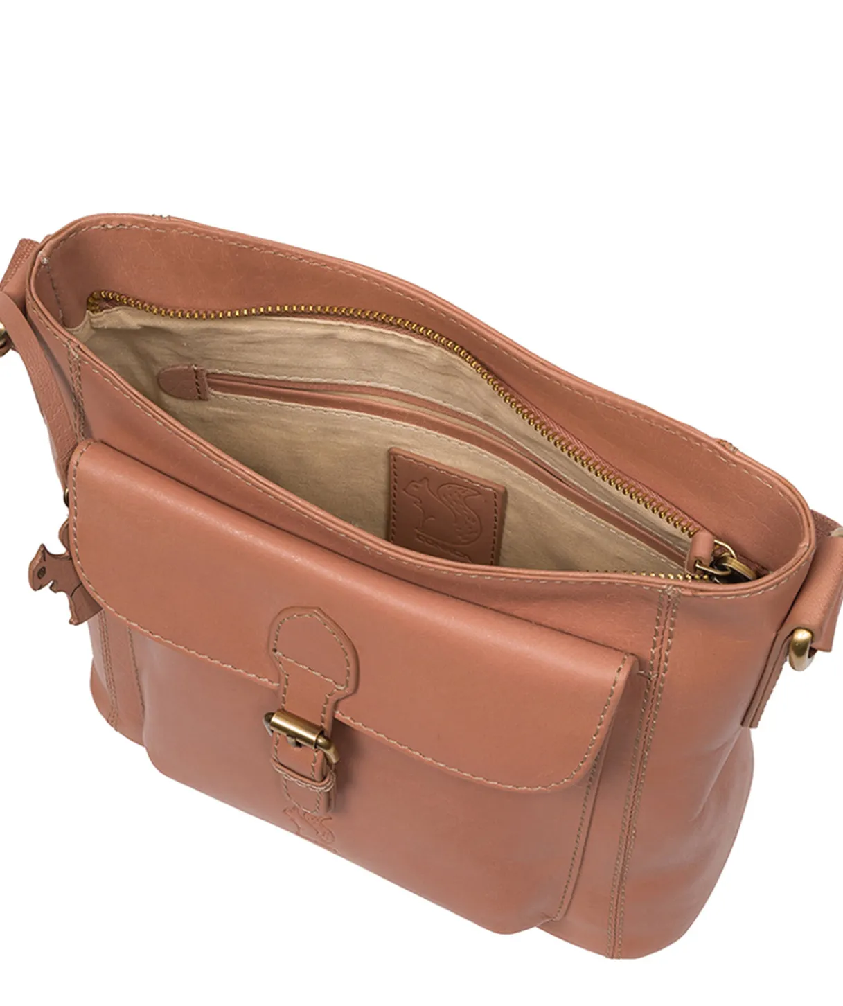 Carla' Subtle Pink Leather Cross Body Bag