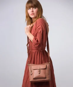Carla' Subtle Pink Leather Cross Body Bag