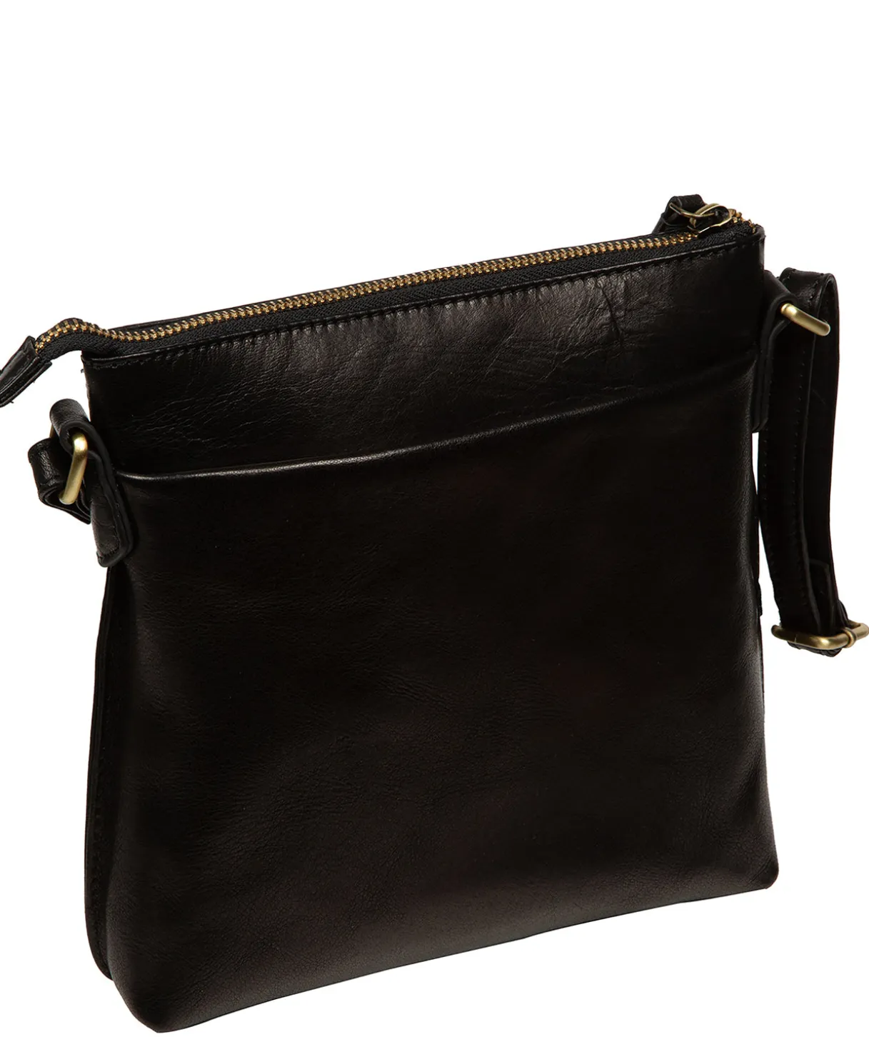 Cassia' Black Leather Cross Body Bag
