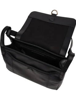 Cassie' Black Leather Cross Body Bag