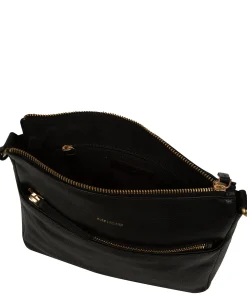 Celestine' Black Leather Cross Body Bag