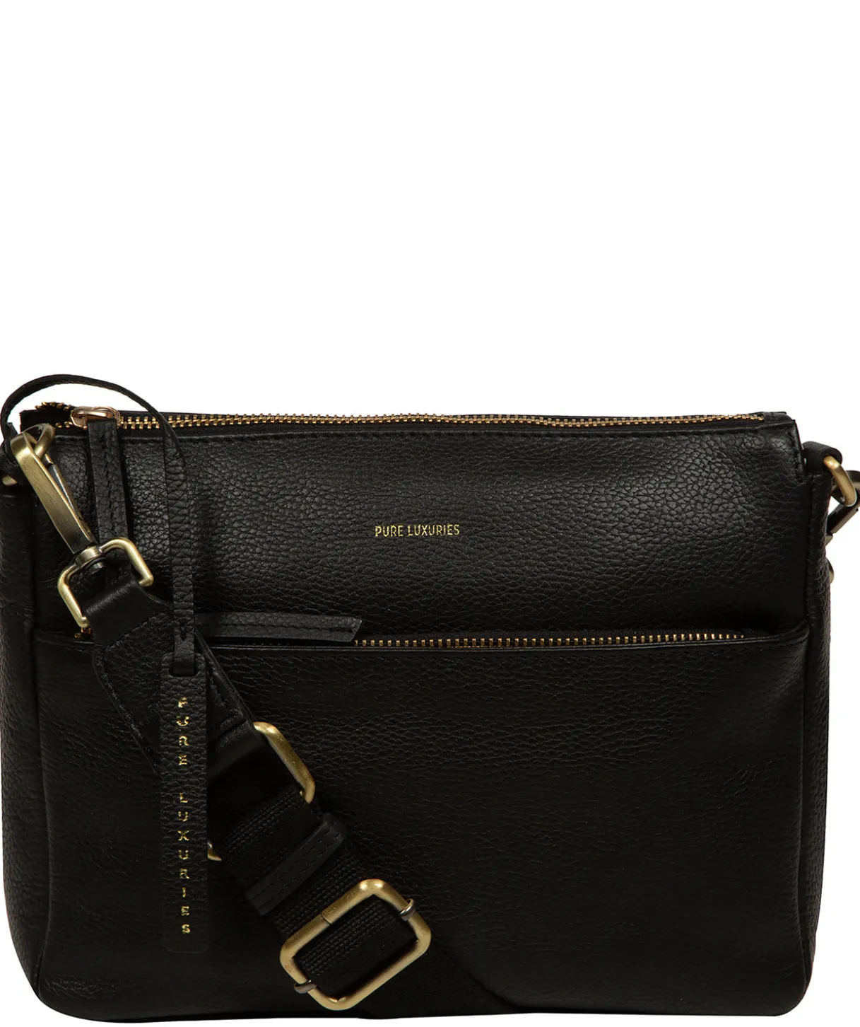 Celestine' Black Leather Cross Body Bag