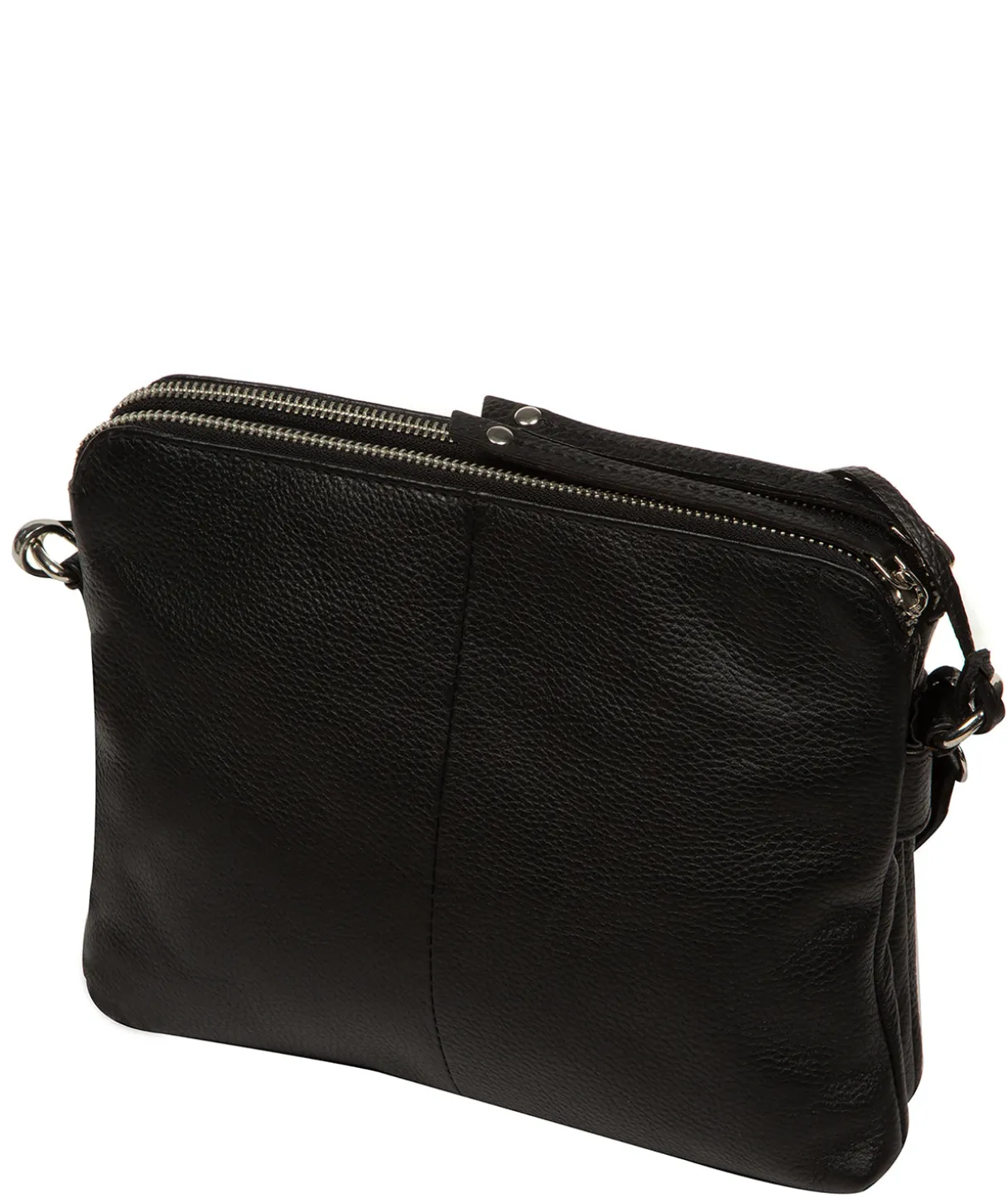 Celia' Black Leather Cross Body Bag