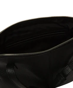 Celina' Black Leather Cross Body Bag