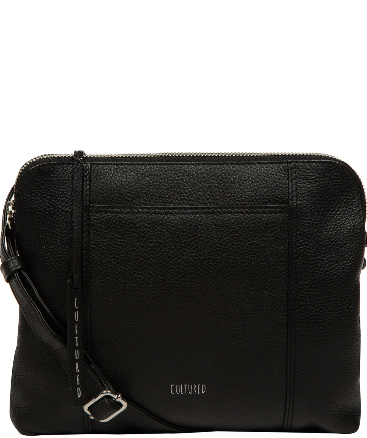Celina' Black Leather Cross Body Bag