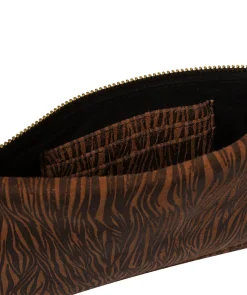 Chalfont' Animal Print Leather Clutch Bag