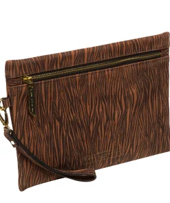 Chalfont' Animal Print Leather Clutch Bag