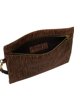 Chalfont' Animal Print Leather Clutch Bag