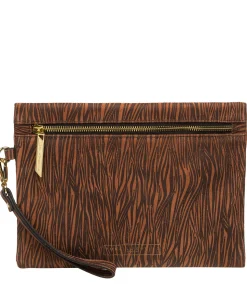 Chalfont' Animal Print Leather Clutch Bag