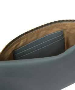 Chalfont' Cashmere Blue Leather Clutch Bag