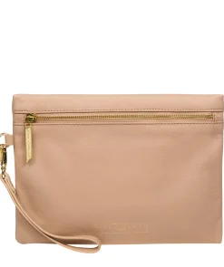 Chalfont' Latte Leather Clutch Bag
