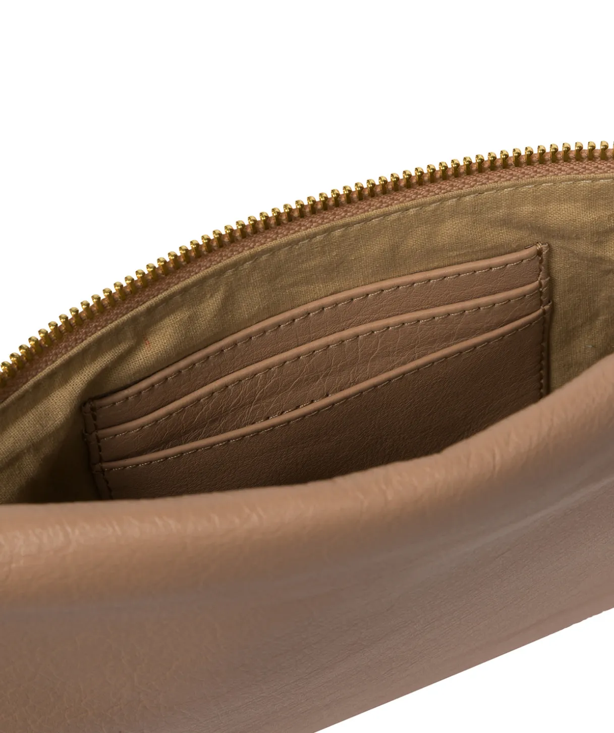 Chalfont' Latte Leather Clutch Bag