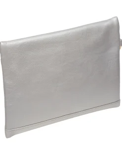 Chalfont' Metallic Silver Leather Clutch Bag