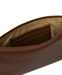 Chalfont' Tan Leather Clutch Bag