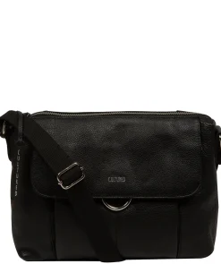 Cherry' Black Leather Shoulder Bag