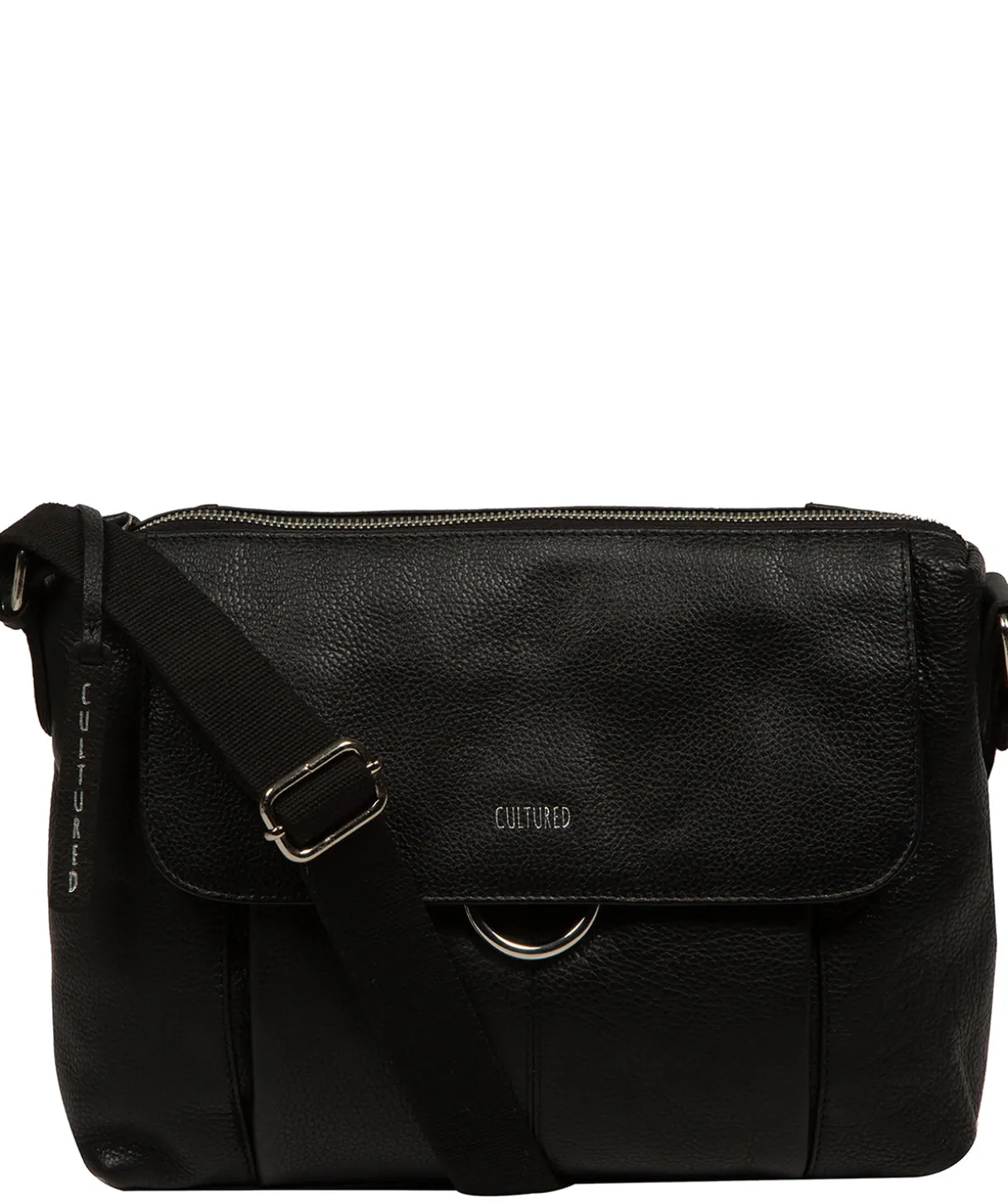 Cherry' Black Leather Shoulder Bag