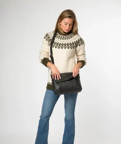 Cherry' Black Leather Shoulder Bag