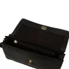 Clarissa' Black Leather Clutch Bag