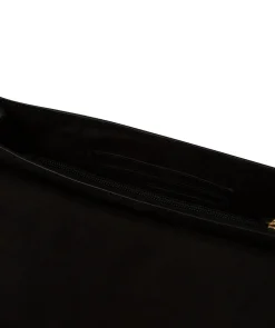 Clarissa' Black Leather Clutch Bag