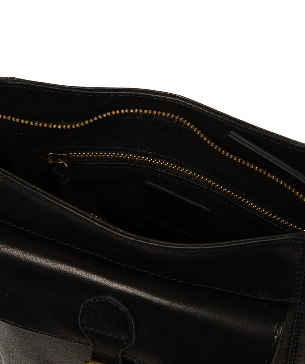 Clementine' Black Leather Cross Body Bag