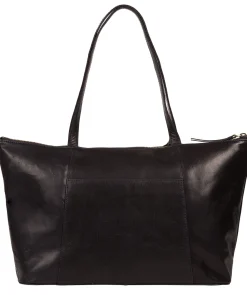 Clover' Navy Leather Tote Bag