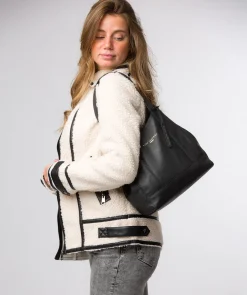 Colette' Black Leather Handbag