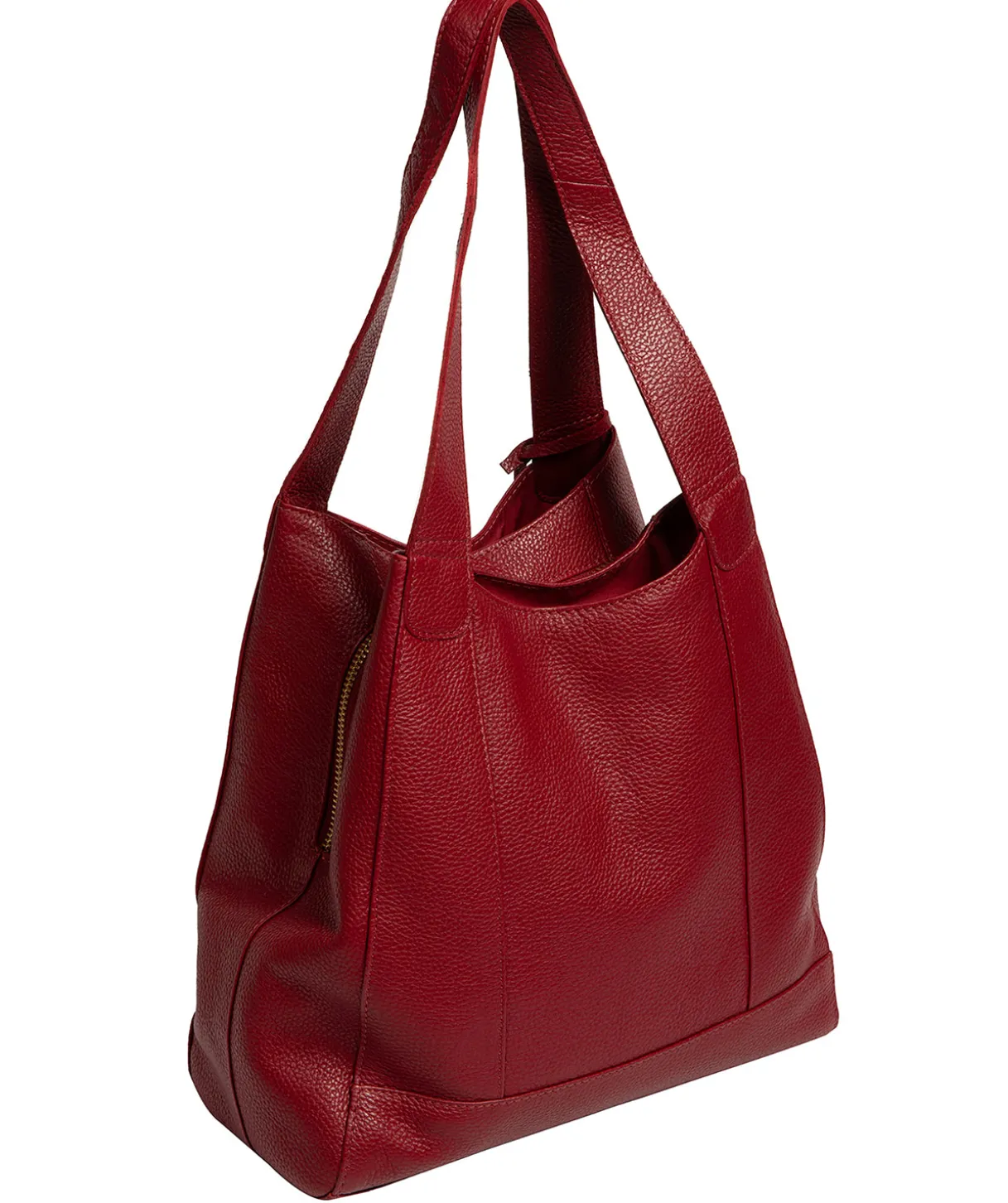 Colette' Darkest Red Leather Handbag