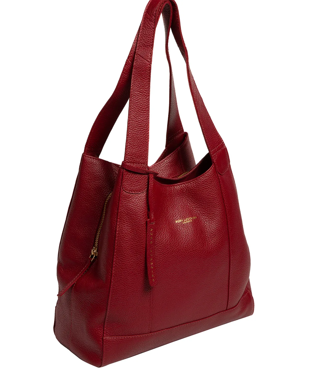 Colette' Darkest Red Leather Handbag
