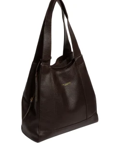 Colette' Espresso Leather Handbag