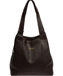Colette' Espresso Leather Handbag