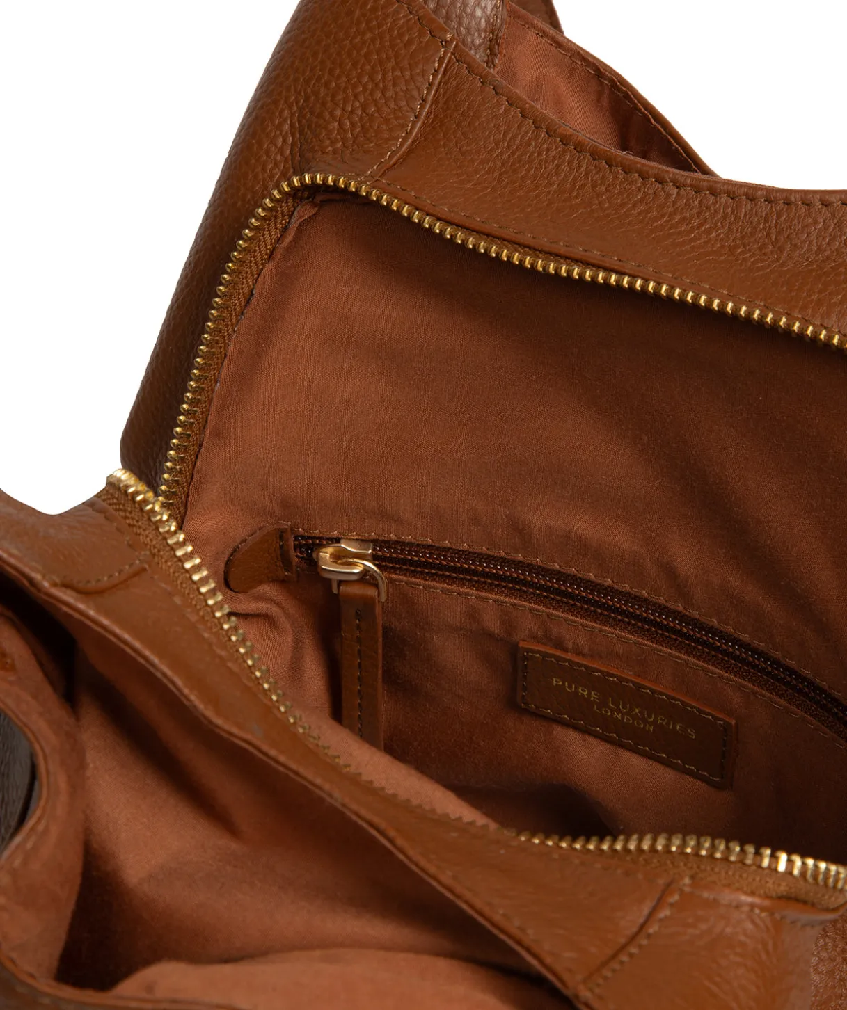 Colette' Rich Tan Leather Handbag