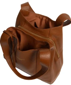 Colette' Rich Tan Leather Handbag