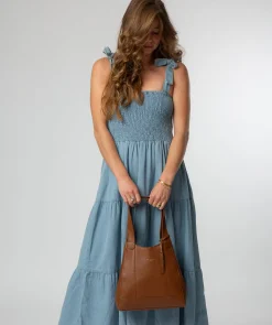 Colette' Rich Tan Leather Handbag