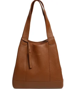 Colette' Rich Tan Leather Handbag