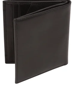 Commandant' Black Leather Bi-Fold Card Holder Wallet