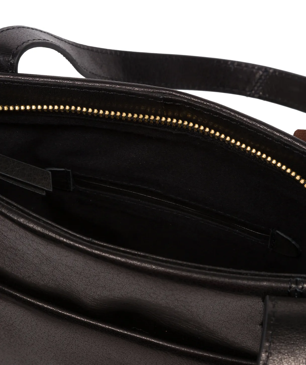 Coral' Black Leather Handbag