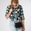 Cosima' Black Leather Cross Body Bag