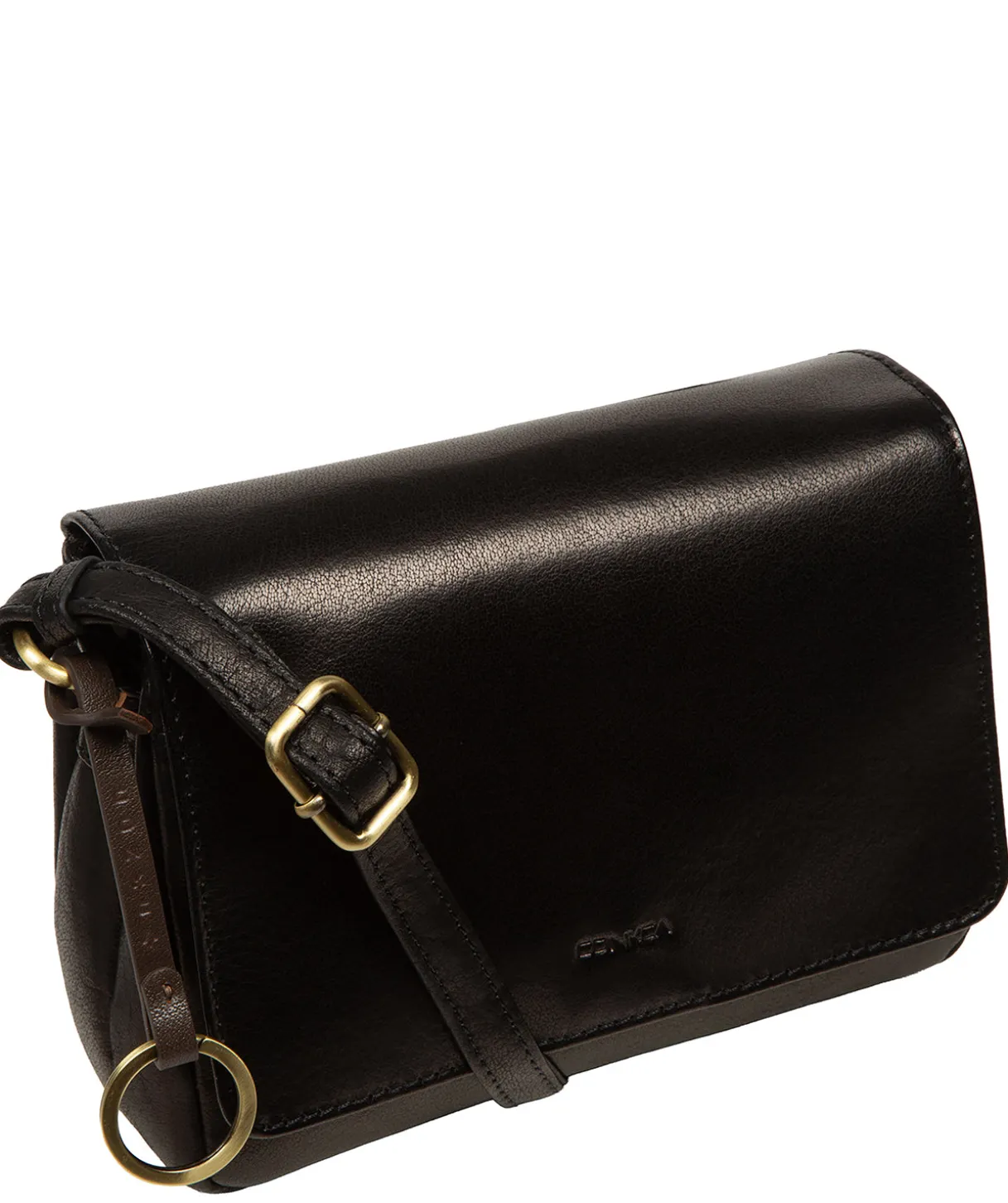 Cosima' Black Leather Cross Body Bag