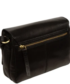 Cosima' Black Leather Cross Body Bag