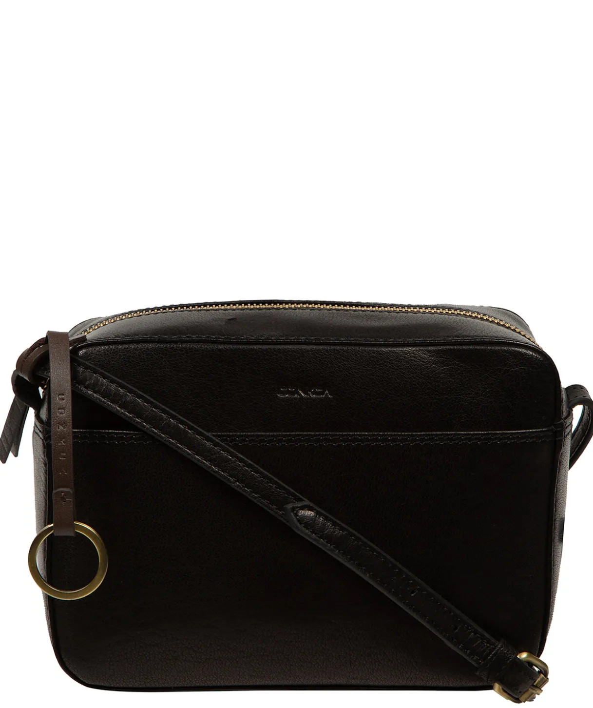 Dahlia' Black Leather Cross Body Bag