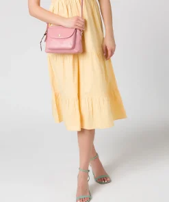 Dainty' Blush Leather Cross Body Bag